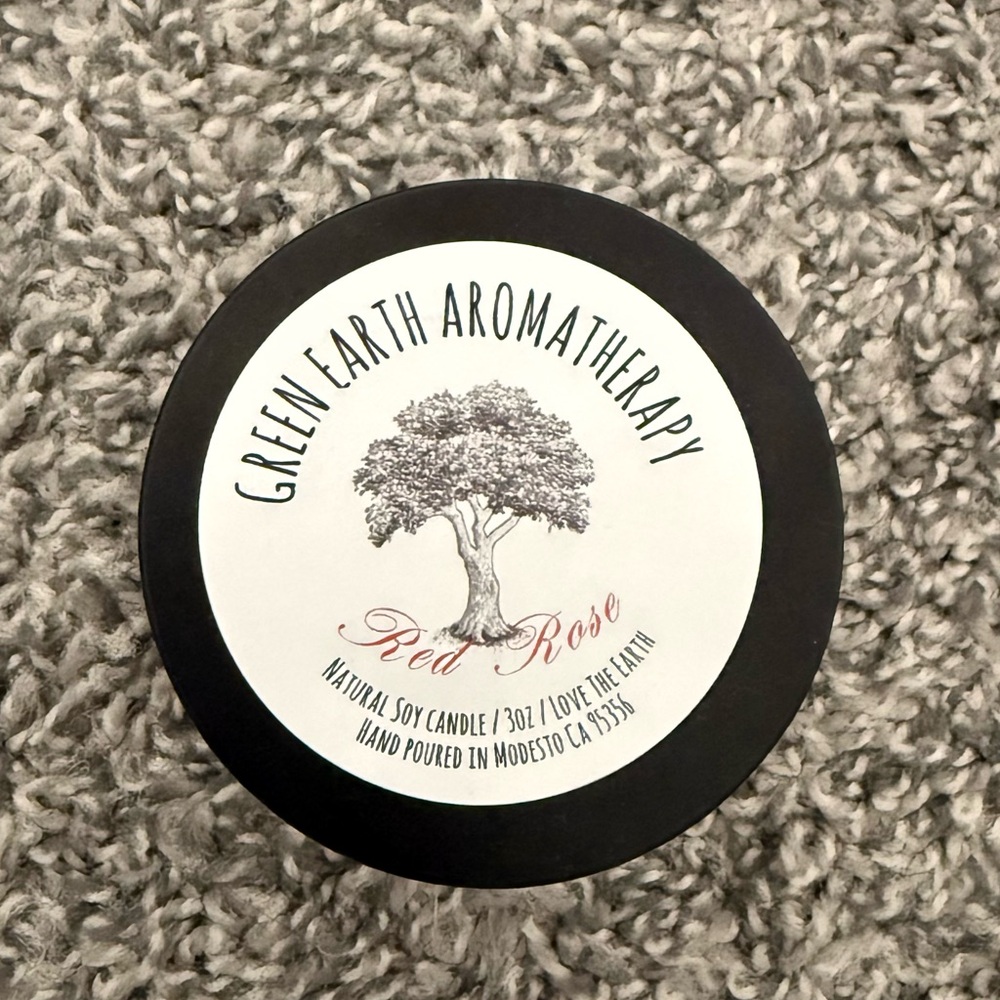 Natural, Hand-Poured Rose Candle